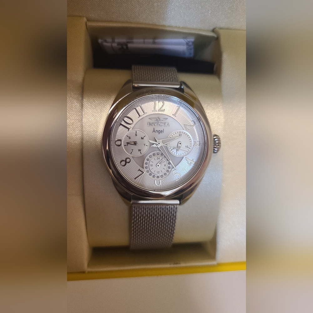 Invicta Angel Silver Watch with Subdials